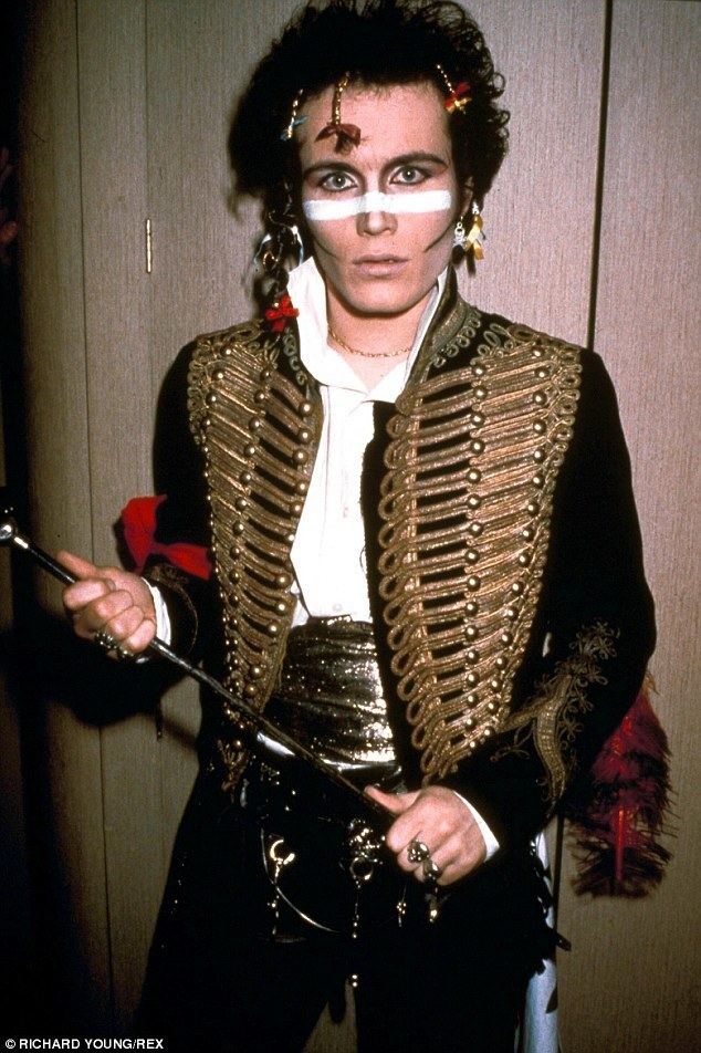 Adam Ant Adam Ant sports trademark Prince Charming look on This