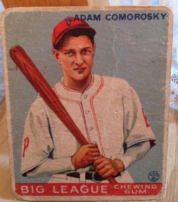 Adam Comorosky 1933 Goudey 77 Adam Comorosky Baseball Trading Card Vintage sports