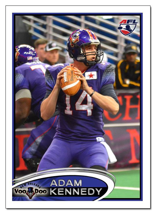 Adam Kennedy (American football) New Orleans VooDoo QB Adam Kennedy 2015 AFL Digital Trading Cards