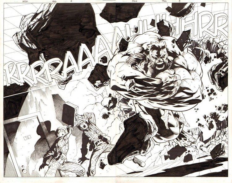 Adam Kubert Incredible Hulk 466 page 45 Original Comic Book Artwork