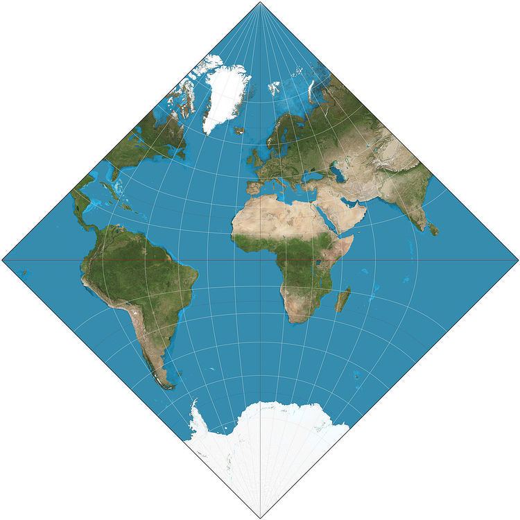 Adams hemisphere-in-a-square projection