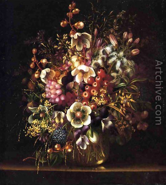 Adelheid Dietrich Still Life with Flowers in a Vase reproduction by Adelheid Dietrich
