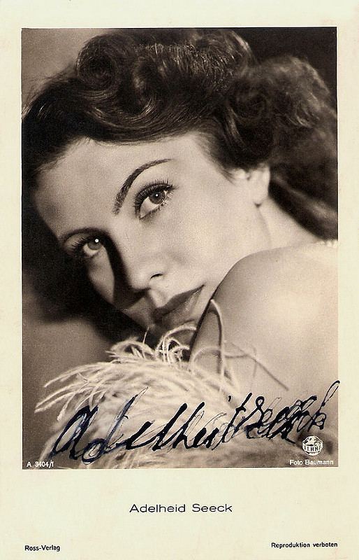 Adelheid Seeck European Film Star Postcards Adelheid Seeck