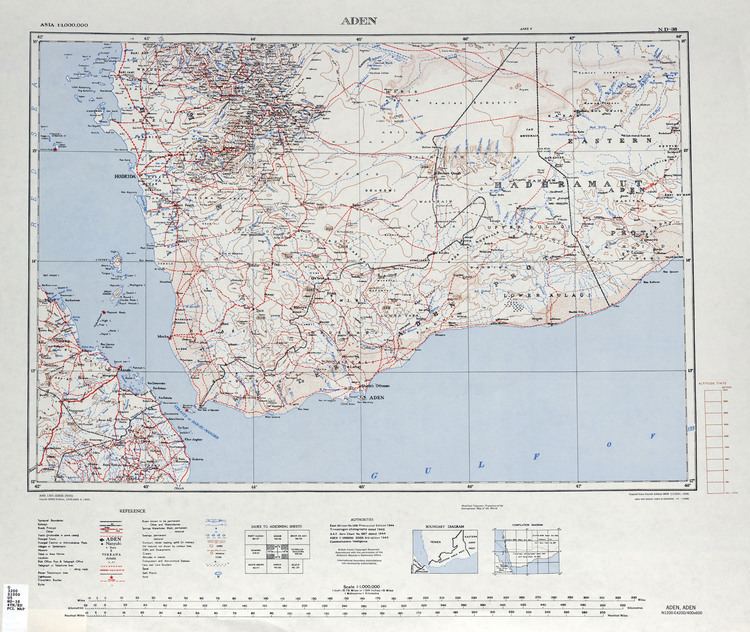 Aden Protectorate Asia Aden Maps