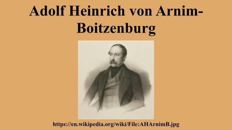 Adolf Heinrich von Arnim-Boitzenburg Adolf Heinrich von ArnimBoitzenburg YouTube