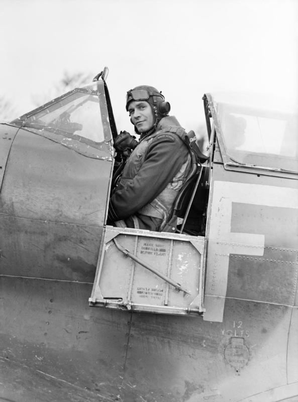 Adolph Malan FileAdolph Malan in a Spitfire WWII IWM CH 8119jpg