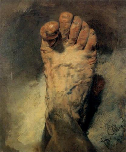 Adolph Menzel The foot of the artist Adolph von Adolf Menzel as an