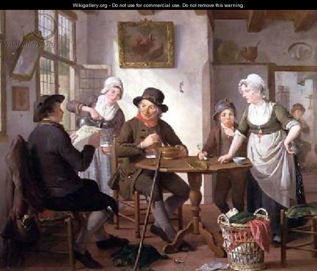 Adriaan de Lelie An Inn Interior Adriaan de Lelie WikiGalleryorg the