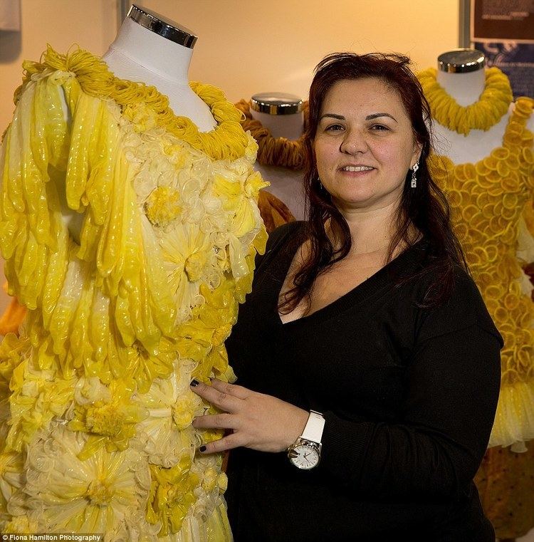 Adriana Bertini Adriana Bertini showcases her gowns made from CONDOMS Daily Mail