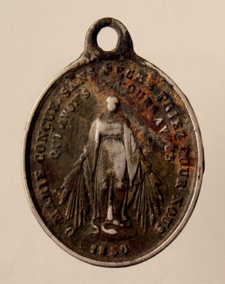 Adrien Vachette 19th Century French Miraculous Medal by Adrien Vachette the