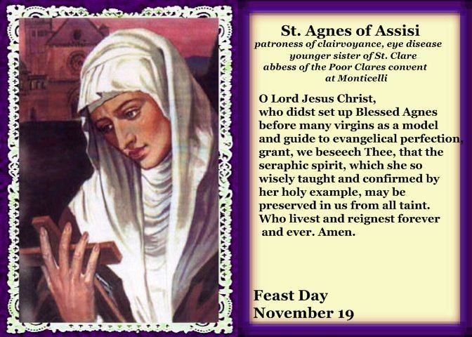 Agnes of Assisi ST AGNES OF ASSISI A CHRISTIAN PILGRIMAGE