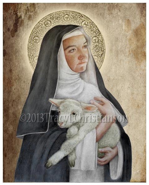 Agnes of Montepulciano St Agnes of Montepulciano Art Print Catholic Patron Saint