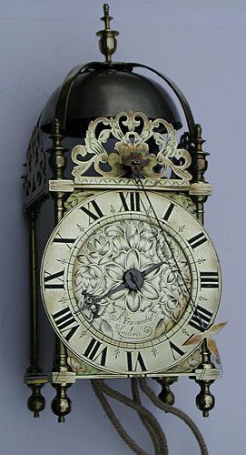 Ahasuerus Fromanteel lantern clock by Ahasuerus Fromanteel of London