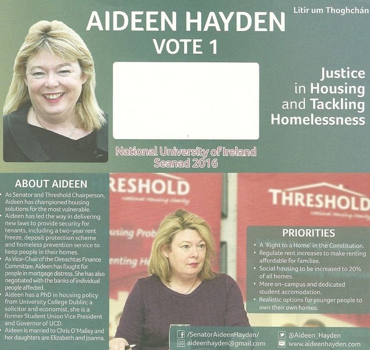 Aideen Hayden aideen hayden Irish Election Literature
