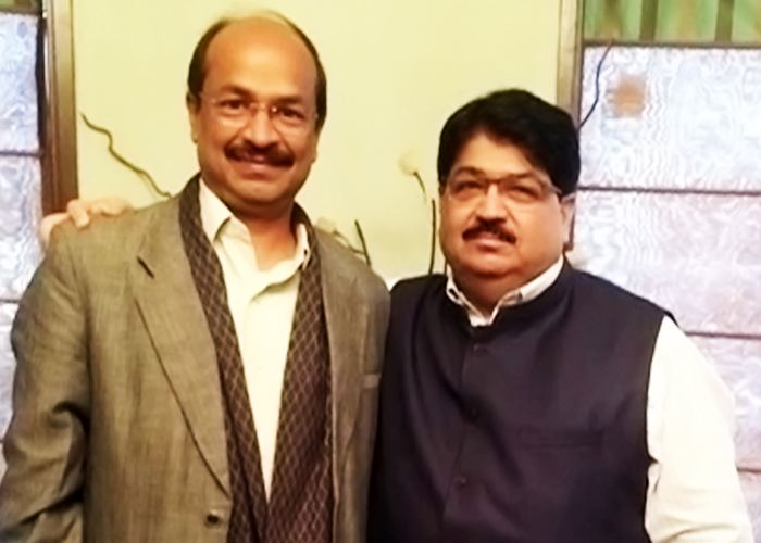 Ajay Maroo With Shri Ajay Maroo Editor of Ranchi Express Parimal Nathwani