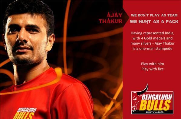 Ajay Thakur Bengaluru Bulls on Twitter quotRaider Ajay Thakur the 1