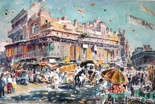 Ajaz Anwar Dr Anwar revives Heritage through watercolour paintings