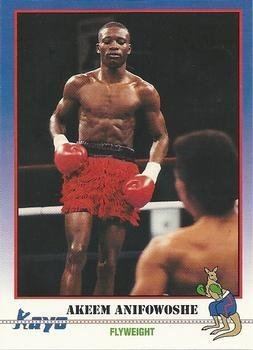 Akeem Anifowoshe Amazoncom Akeem Anifowoshe Trading Card Boxing 1991 Kayo 240