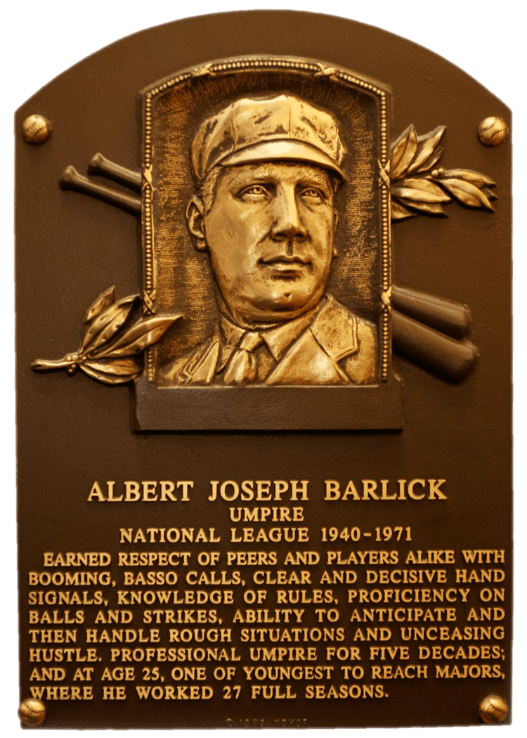 Al Barlick Barlick Al Baseball Hall of Fame