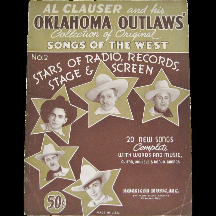 Al Clauser Al Clauser and His Oklahoma Outlaws Songbook 1939 from