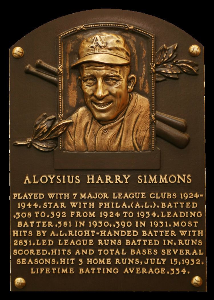 Al Simmons Simmons Al Baseball Hall of Fame