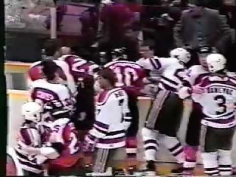 Alain Chevrier Flyers Devils 1987 Brawl Ron Hextall vs Alain Chevrier