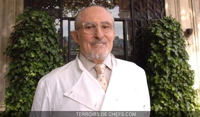 Alain Senderens Portrait de chef cuisinier Alain Senderens chef du Lucas