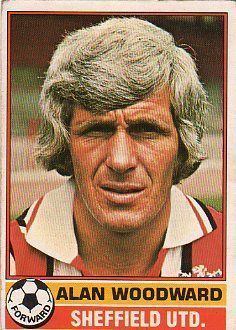 Alan Woodward SHEFFIELD UNITED Alan Woodward 79 TOPPS 1976 77 Red Back