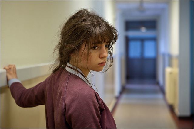 Alba Gaia Bellugi's sad face in a scene from the 2014 mini tv series Three Times Manon