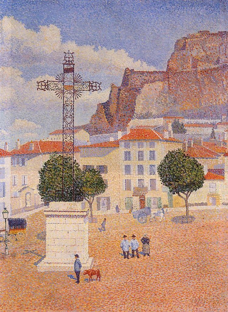 Albert Dubois-Pillet Le Puy The Sunny Plaza 1890 Albert DuboisPillet WikiArtorg