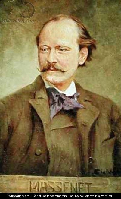 Albert Eichhorn Portrait of Jules Massenet French composer Albert Eichhorn