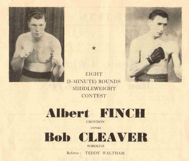 Albert Finch blogboxinghistoryorguk Programme Notes Albert Finch v Bob Cleaver