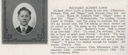 Albert Henry Loeb Tattered and Lost EPHEMERA LEOPOLD AND LOEB and how did I get here