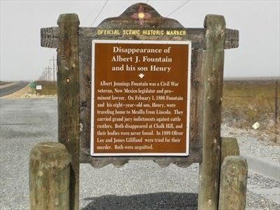 Albert Jennings Fountain Historical Markers of New Mexico Disappearances of Albert J