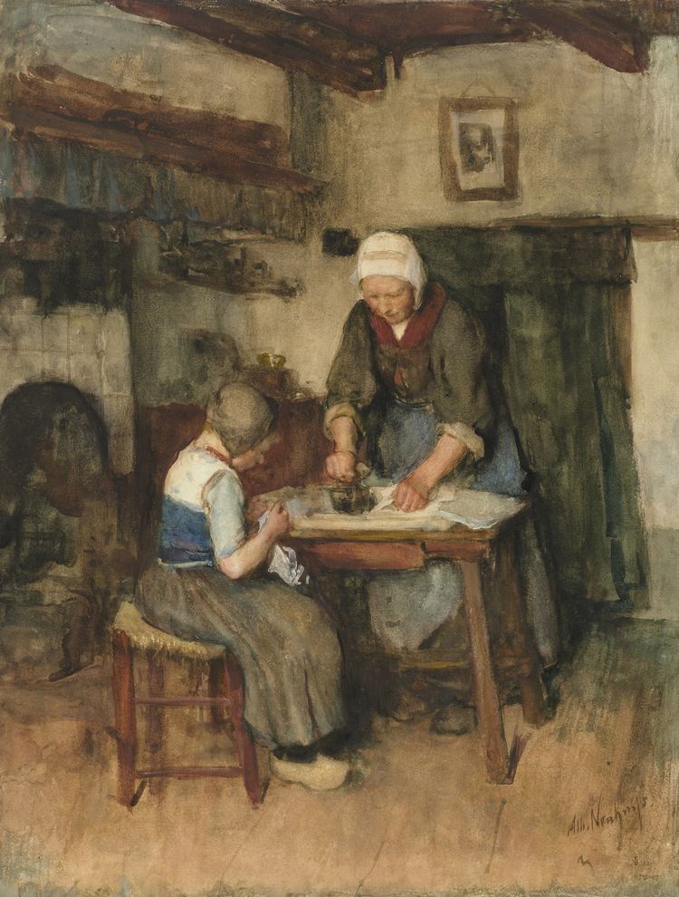 Albert Neuhuys FileAlbert Neuhuys Interieur met strijkende vrouw en naaiend kind