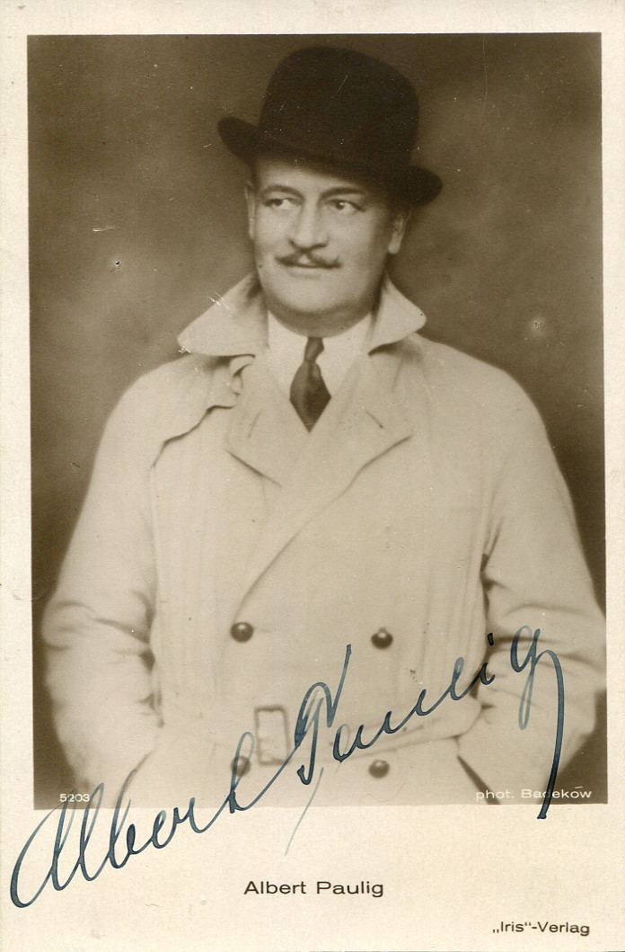 Albert Paulig Albert Paulig autograph German silent film actor signed vintage