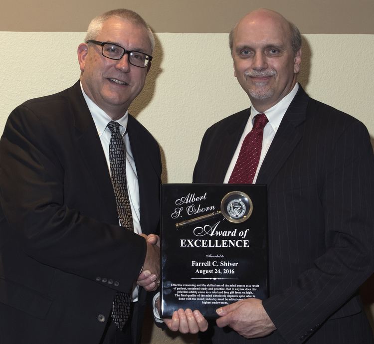 Albert S. Osborn The Albert S Osborn Award of Excellence 2007 Award Recipient