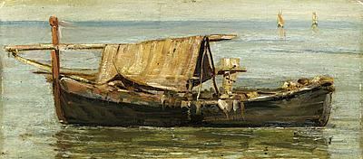 Alceste Campriani Alceste Campriani Terni 1848 Lucca 1933 A Fishing Boat