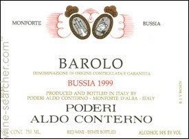 Aldo Conterno 1999 Poderi Aldo Conterno Bussia Barolo DOCG Italy prices