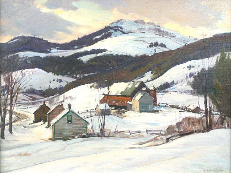 Aldro Hibbard Aldro Hibbard painting Vermont Valley Winter For Sale