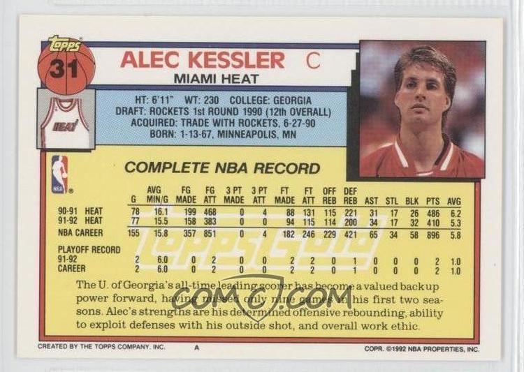 Alec Kessler 199293 Topps Gold 31 Alec Kessler COMC Card Marketplace