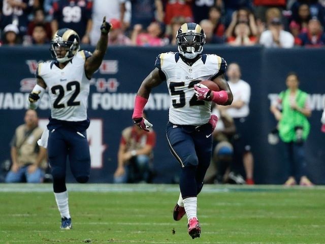 Alec Ogletree Alec Ogletree of the St Louis Rams returns an