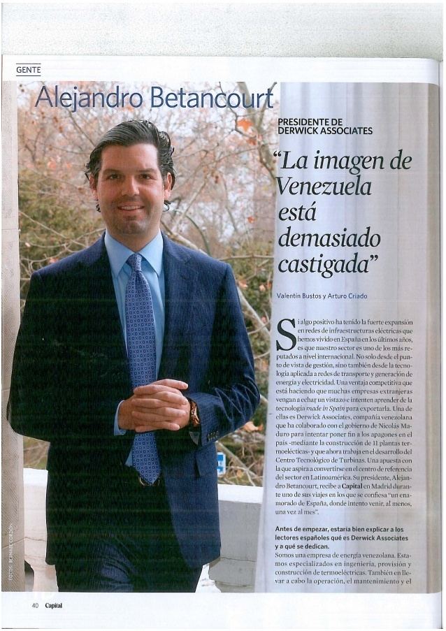 Alejandro Betancourt López Betancourt Lpez entrevistado en la revista espaola Capital