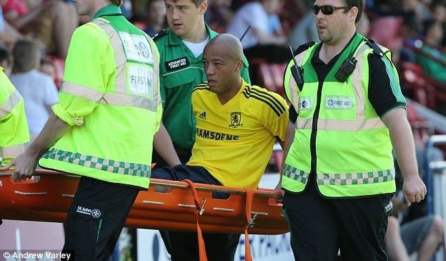 Alex Baptiste Alex Baptiste breaks leg on Middlesbrough debut as defender suffers