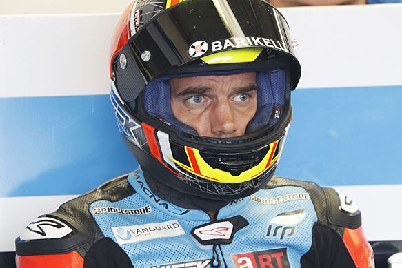 Alex de Angelis Injured Alex de Angelis to return to MotoGP paddock at