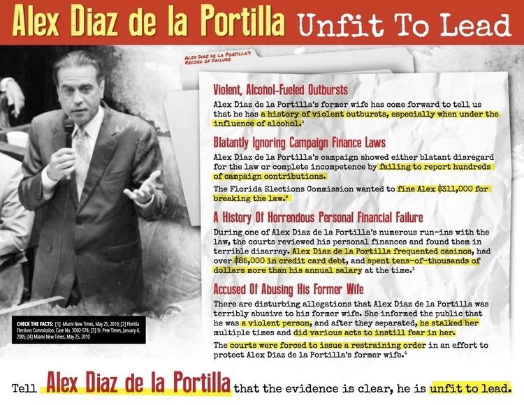 Alex Díaz de la Portilla New round of mailers target Alex Diaz de la Portilla in SD 40