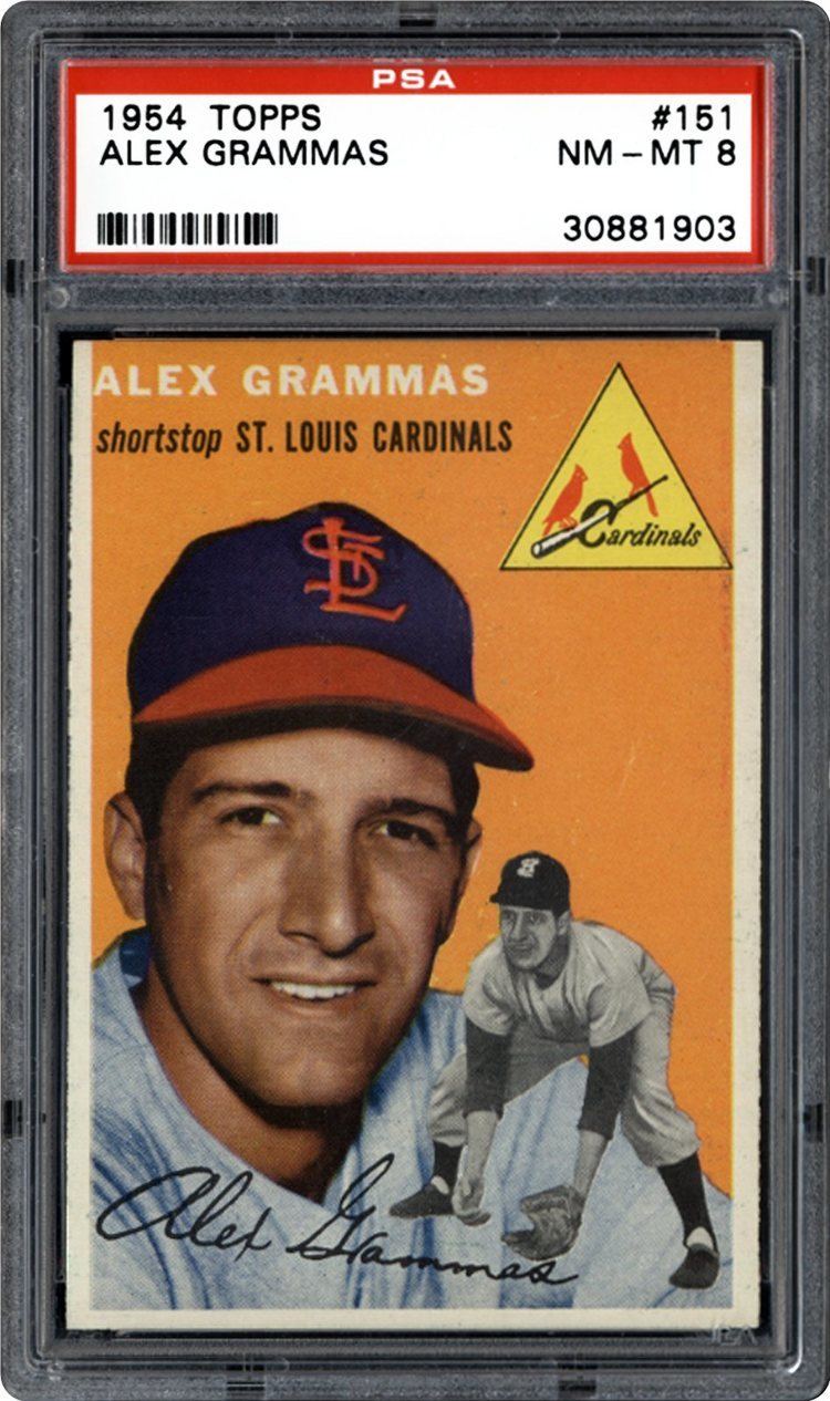 Alex Grammas 1954 Topps Alex Grammas PSA CardFacts