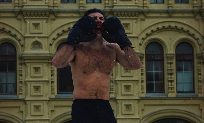 Alexander Brener Red Square riots performance art in the centre of Moscow