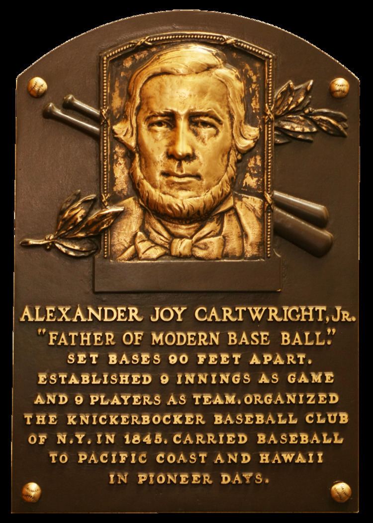 Alexander Cartwright Cartwright Alexander Baseball Hall of Fame