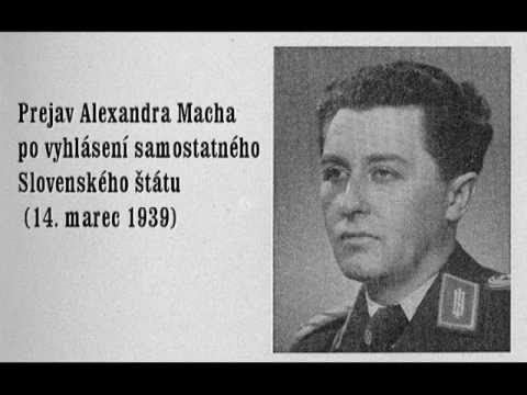 Alexander Mach Alexander Mach s prejavom po vyhlsen samostatnho